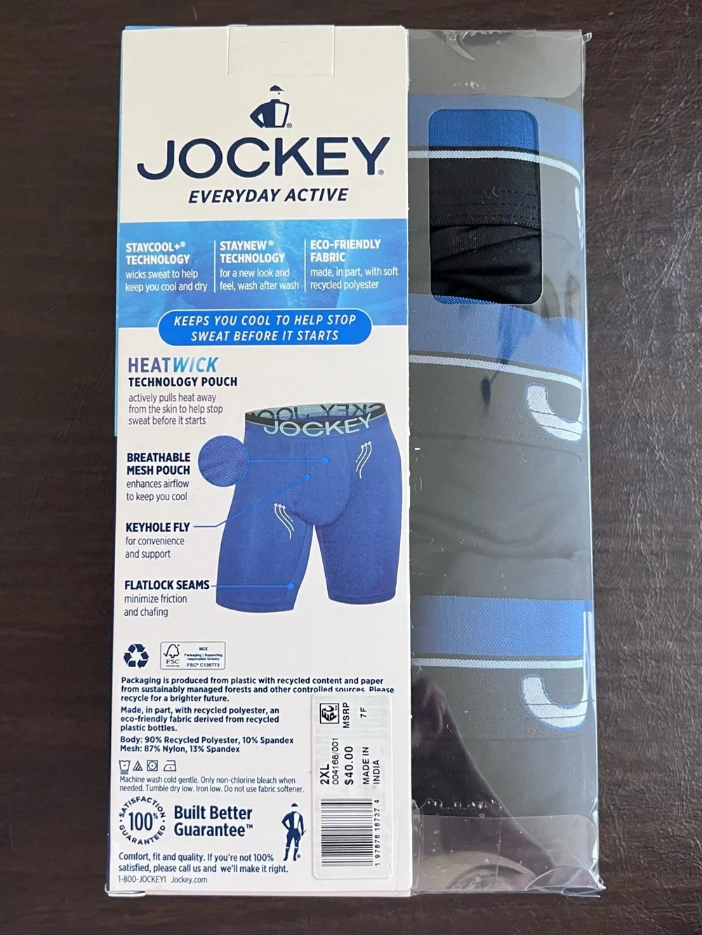 Jockey Black Long-Leg Boxer Briefs - 3 Pack